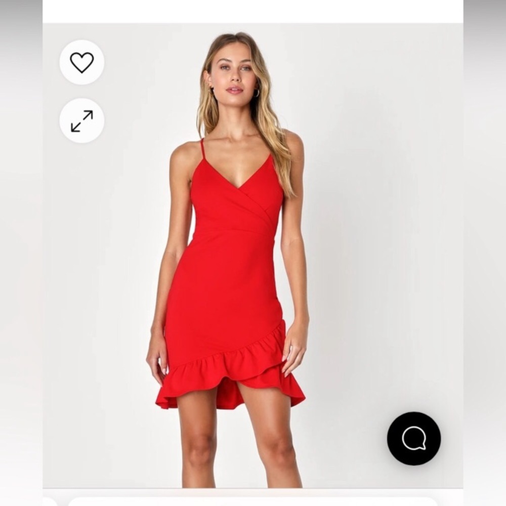 NWT Lulus xs spaghetti strap v neck dress - Picture 8 of 8